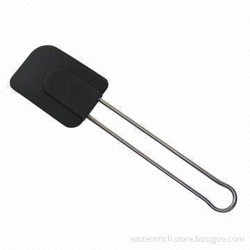 Silicon spatula, wire handle, measures 24.7x6.2x1.0cm